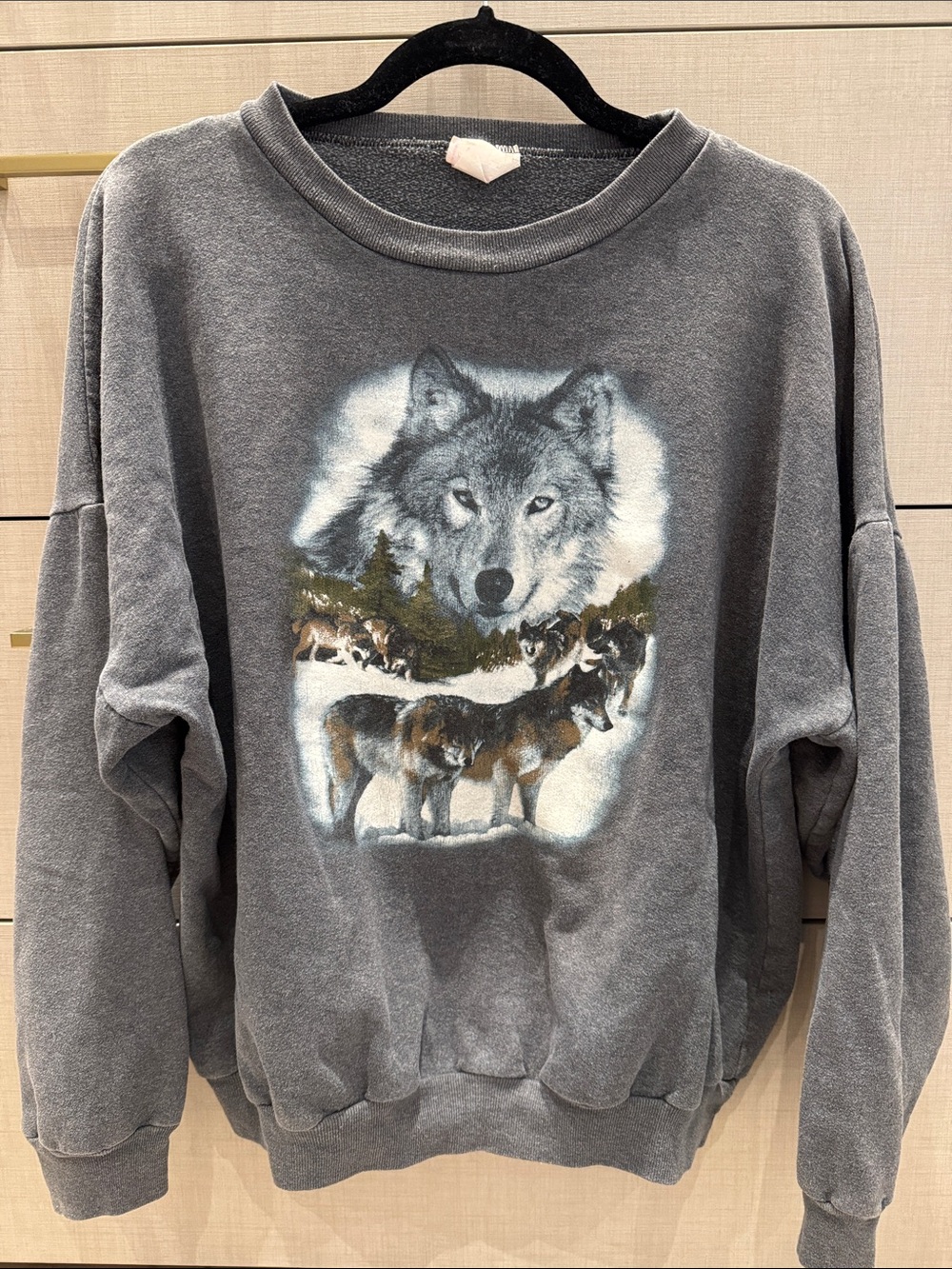 Vintage wolf crew